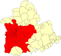 Tabla de la área metropolitana de Sevilla