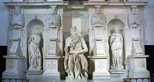 Sepultura de Julio II con el Moisés