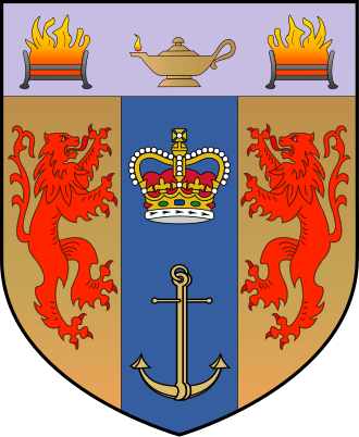 Emblema institucional y datos generales del King's College de Londres