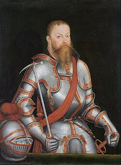 Retrato de Mauricio de Sajonia realizado por Lucas Cranach el Joven.