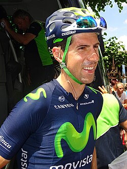 Retrato del ciclista español Imanol Erviti