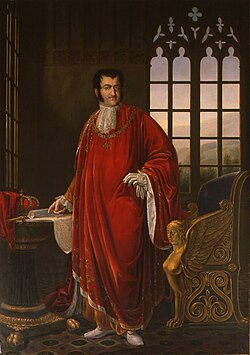 Retrato tardío de Fernando VII por José Arrau Barba