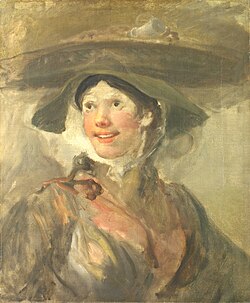 La vendedora de camarones pintada por Hogarth