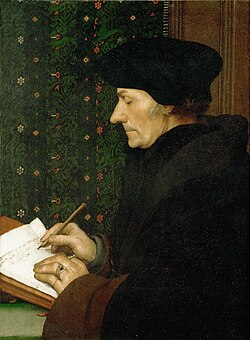 Retrato de Erasmo de Róterdam por Hans Holbein el Joven