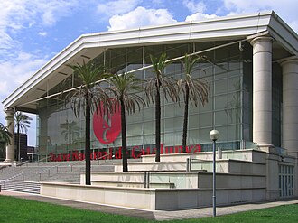 Fachada principal del Teatro Nacional de Cataluña en Barcelona