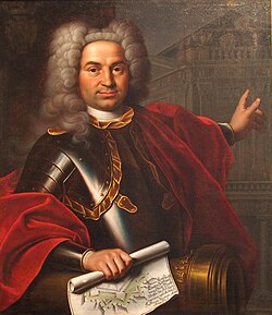 Retrato de Balthasar Neumann por Marcus Friedrich Kleinert