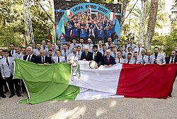 Recepción oficial del equipo campeón de la Eurocopa 2020 en Italia