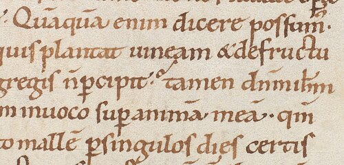 Manuscrito medieval con punctus interrogativus