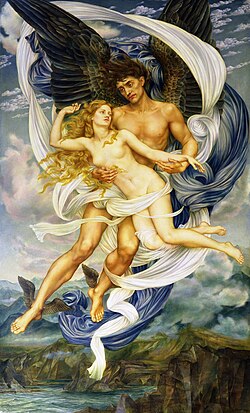 Boreas y Oreithyia de Evelyn De Morgan
