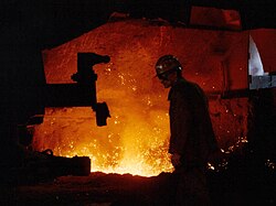 Planta industrial de fundición de acero