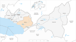 Detalle cartográfico y administrativo de Montreux