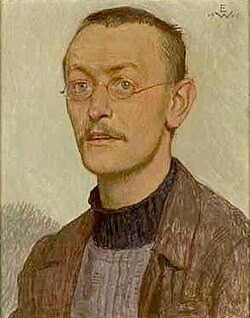 Retrato de Hermann Hesse pintado por Ernst Würtenberger en 1905