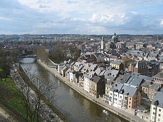 Vista del río Sambre a su paso por la ciudad de Namur