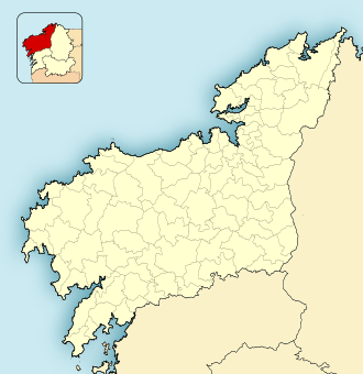 Mapa de Arteijo en la provincia de La Coruña