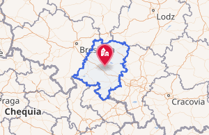 Mapa de localización del voivodato de Opole en Polonia