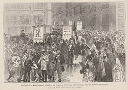 Manifestación en Madrid a favor de la abolición de la esclavitud en 1873