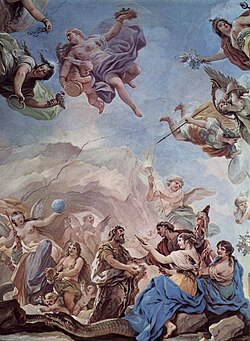 La creación del Hombre, fresco en el Palacio Medici Riccardi