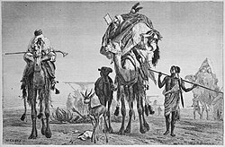 El harén de un beduino cruzando el desierto, 1878