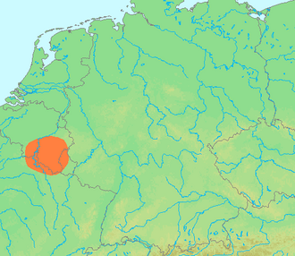 Mapa detallado con la ubicación de las Ardenas al sur de Bélgica y norte de Francia.