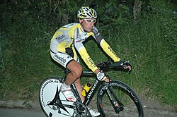 Ruggero Marzoli en una competencia ciclista