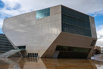 Detalle arquitectónico de la Casa da Música.
