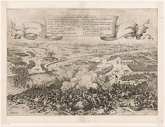 Grabado histórico de la batalla de Jodoigne