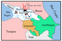 Esquema y mapa del avance de tropas durante el conflicto