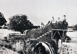 Glorieta del muro de cerca de la finca Güell