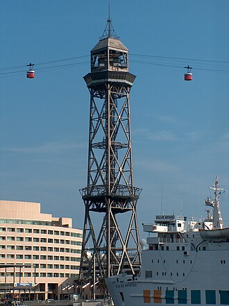 Vista de la Torre de Jaime I del Teleférico del Puerto