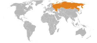 Localización de Rusia y Letonia