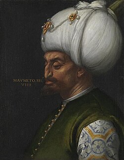 Representación histórica del sultán otomano Mehmed II