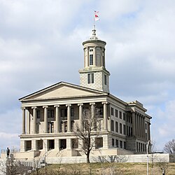 El Capitolio de Tennessee ubicado en la ciudad de Nashville