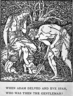 Portada histórica de la novela A Dream of John Ball escrita por William Morris en 1888.