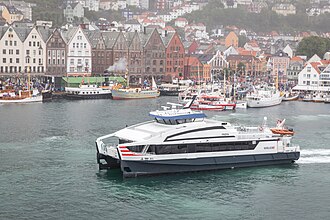 Bahía de Vågen en el centro de Bergen