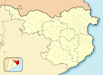Ubicación de La Junquera en la provincia de Gerona