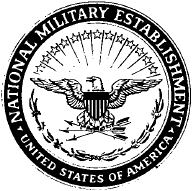 Sello histórico del Establecimiento Militar Nacional utilizado entre 1947 y 1949.