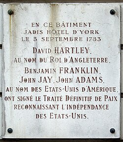 Placa conmemorativa en París