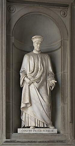 Cosme Pater Patriae en la Galería de los Uffizi