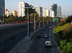 Ronda Litoral a la altura del parque de los Auditorios.