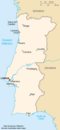 Mapa de Portugal Continental