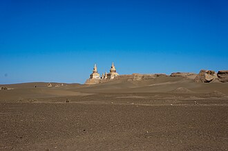 Ruinas de Khara-Khoto en el desierto de Gobi