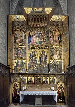 Retablo de San Sebastián y Santa Tecla en la catedral de Barcelona