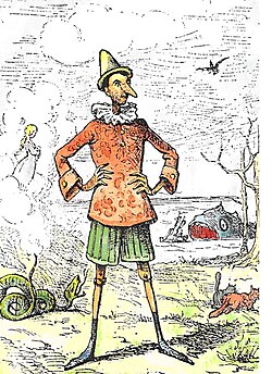 Ilustración clásica de Las Aventuras de Pinocho.