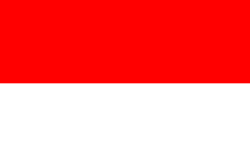 Bandera de Indonesia y emblemas del Comité Olímpico