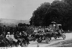Mujeres alemanas trabajando en labores auxiliares en 1917