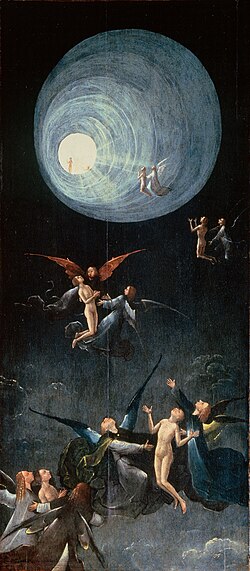 Pintura clásica que representa temas espirituales y el tránsito post mortem.