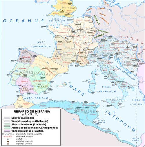 Mapa del reparto de Hispania