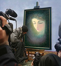 Representación de la Virgen María por el pintor Hossein Nuri