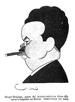 Retrato de Diego Hidalgo Durán por Sirio publicado en la revista Nuevo Mundo en 1929.