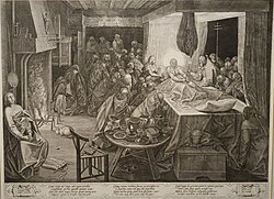 Segundo estado del grabado de Philips Galle de 1574